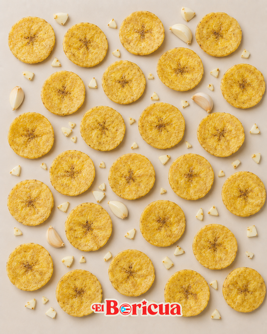 Platanutres con Ajo (Garlic Plantain Chips)