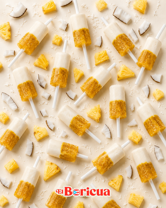 Pilón de Coco Piña (Coconut Pineapple Lollipop)