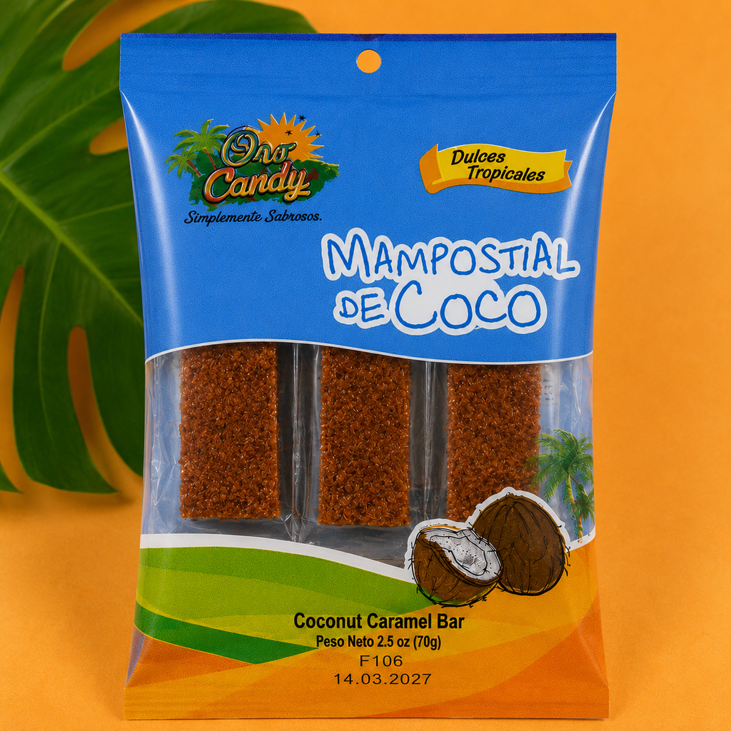 Mampostial de coco (Coconut Caramel Bar)