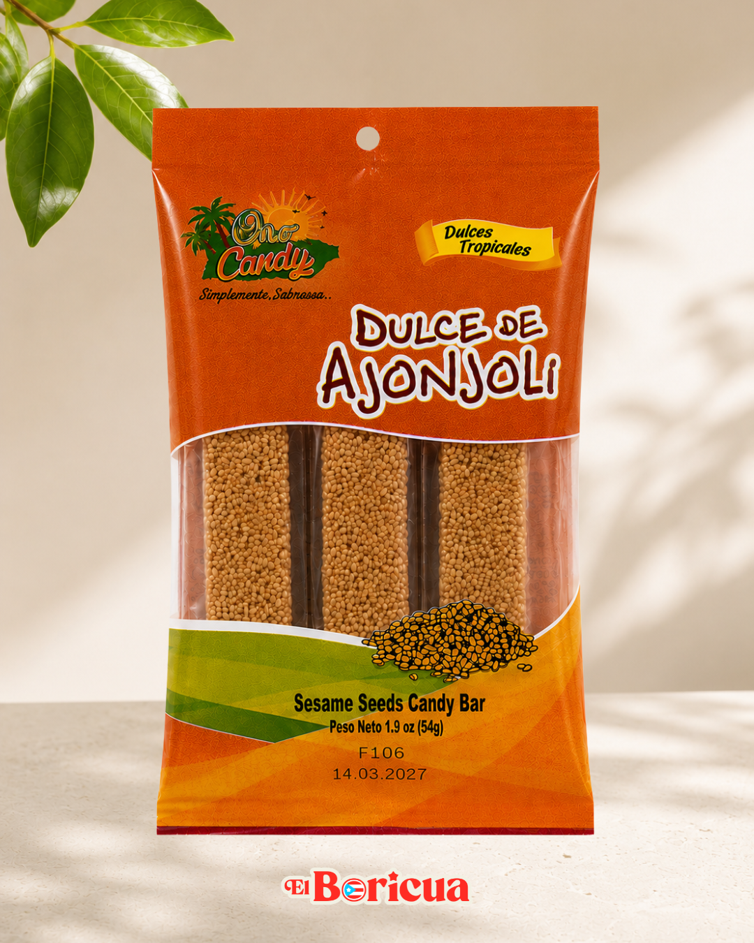 Dulce de Ajonjolí (Sesame Seed Candy Bar)