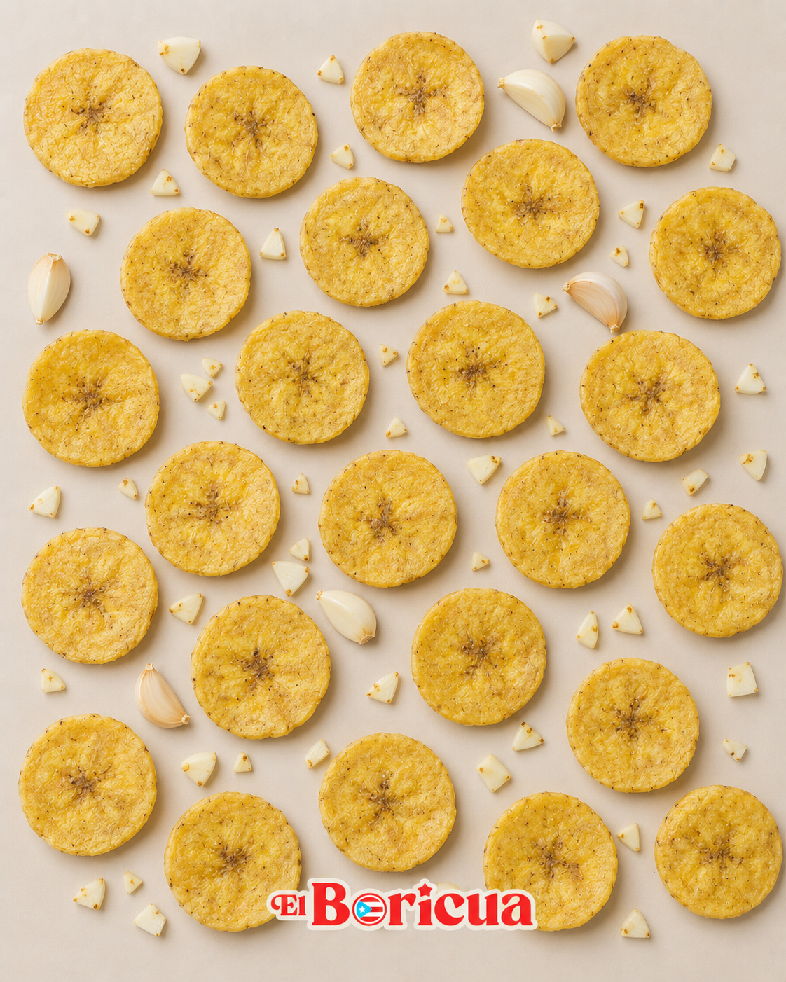 Platanutres con Ajo (Garlic Plantain Chips)