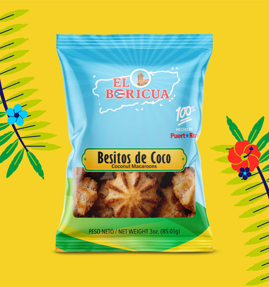 Besitos de coco 3oz (Coconut Macaroons 3oz)