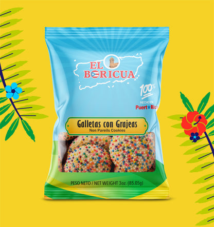 Galletas con Grajeas 3oz (Nonpareils Cookies 3oz)