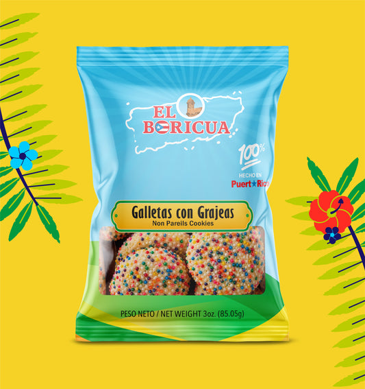 Galletas con Grajeas 3oz (Nonpareils Cookies 3oz)