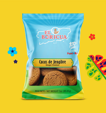 Cucas de Jengibre 3oz (Ginger Cookies 3oz)